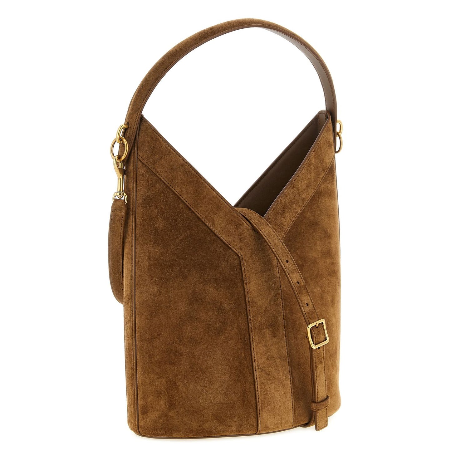 Saint Laurent Brown Calfskin Shoulder Bag