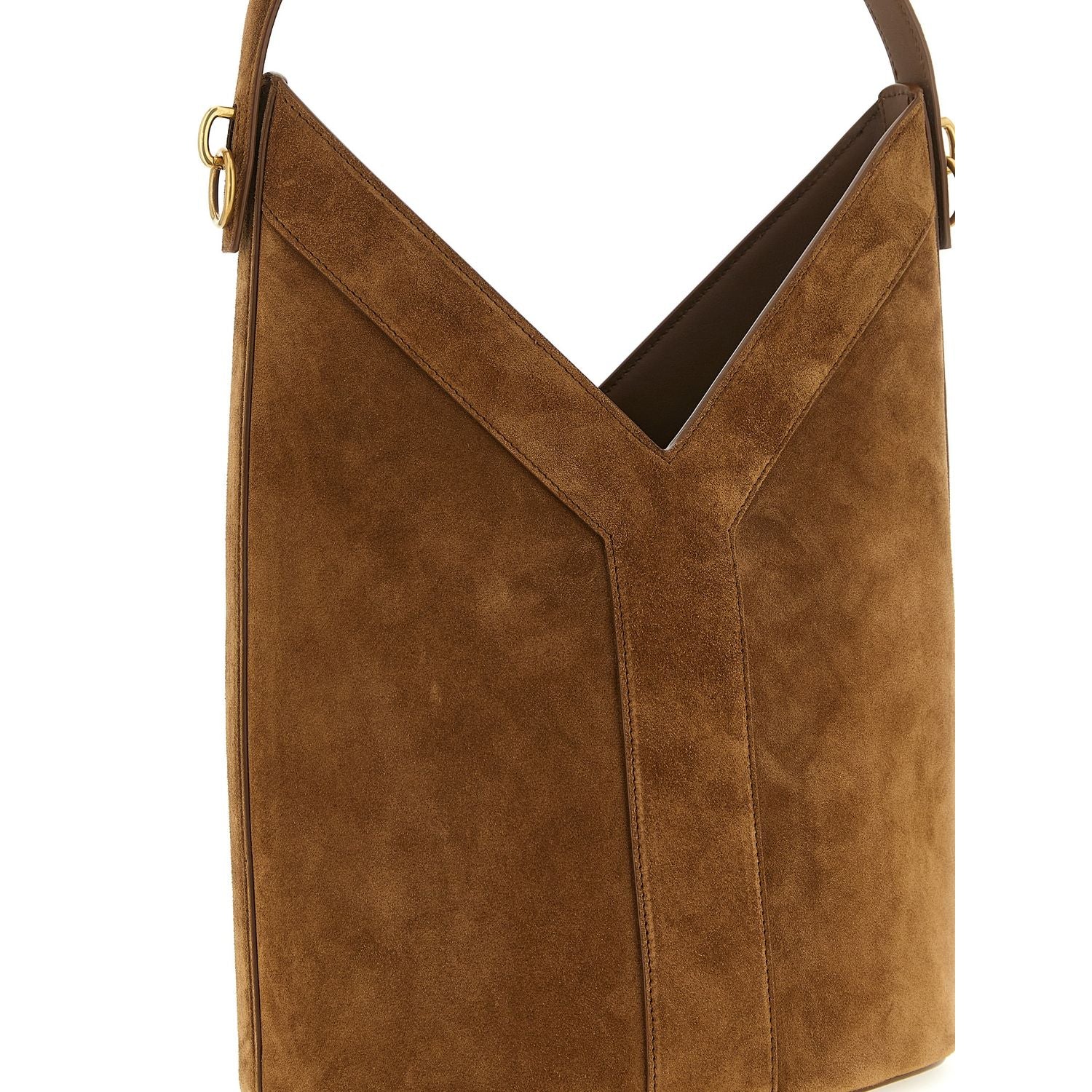 Saint Laurent Brown Calfskin Shoulder Bag
