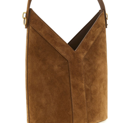Saint Laurent Brown Calfskin Shoulder Bag