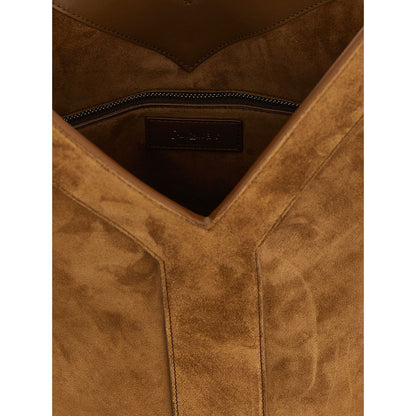 Saint Laurent Brown Calfskin Shoulder Bag