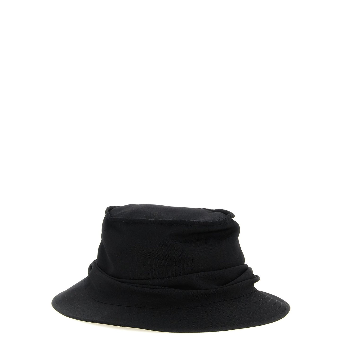 Yohji Yamamoto Black Wool Bucket Hat