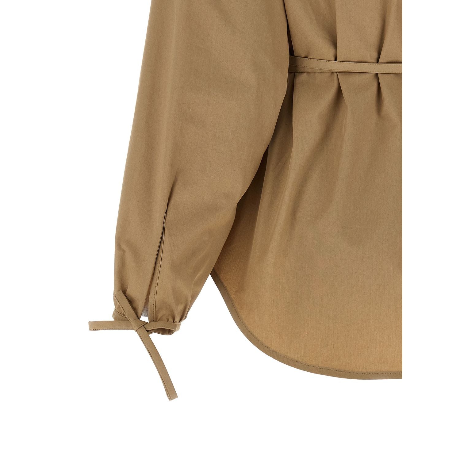 Moncler Beige Cotton Full-Length Jacket