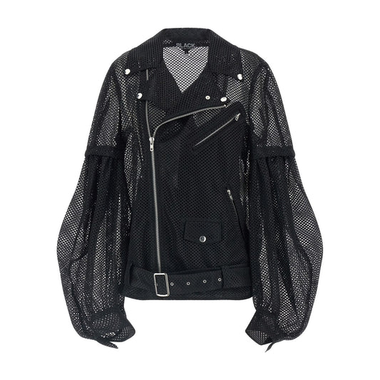 Comme Des Garçons Black Polyester Biker Jacket