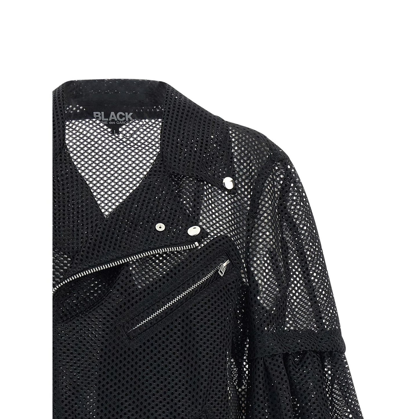 Comme Des Garçons Black Polyester Biker Jacket