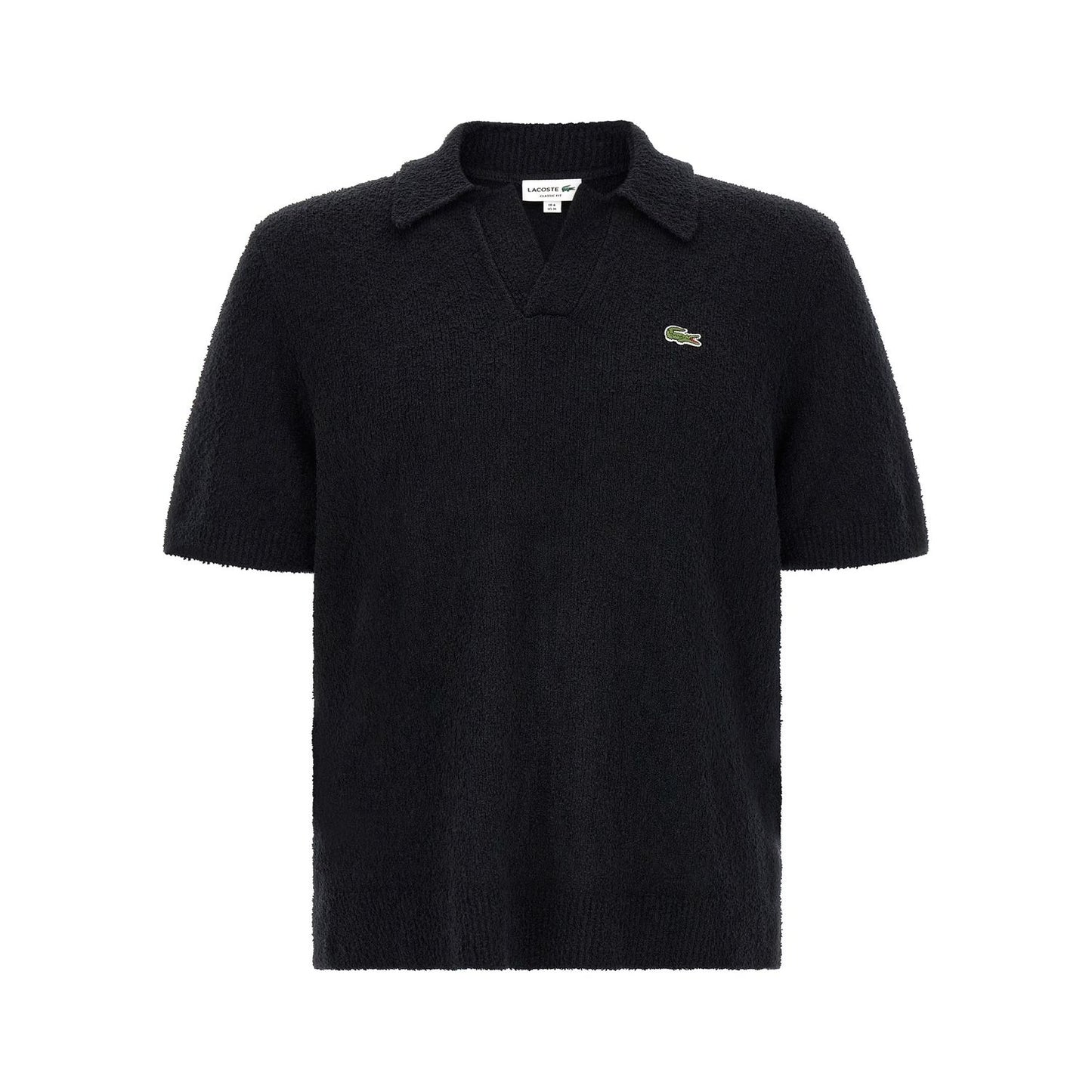 Lacoste Black Cotton Polo Shirt