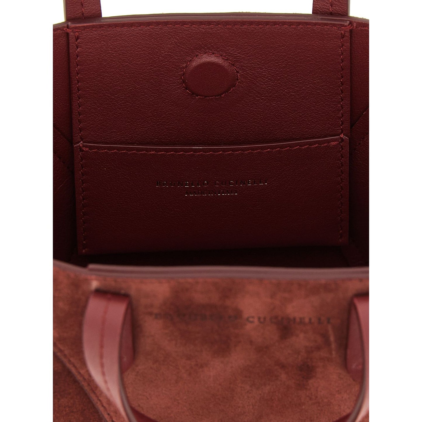 Brunello Cucinelli Bordeaux Calfskin Handbag