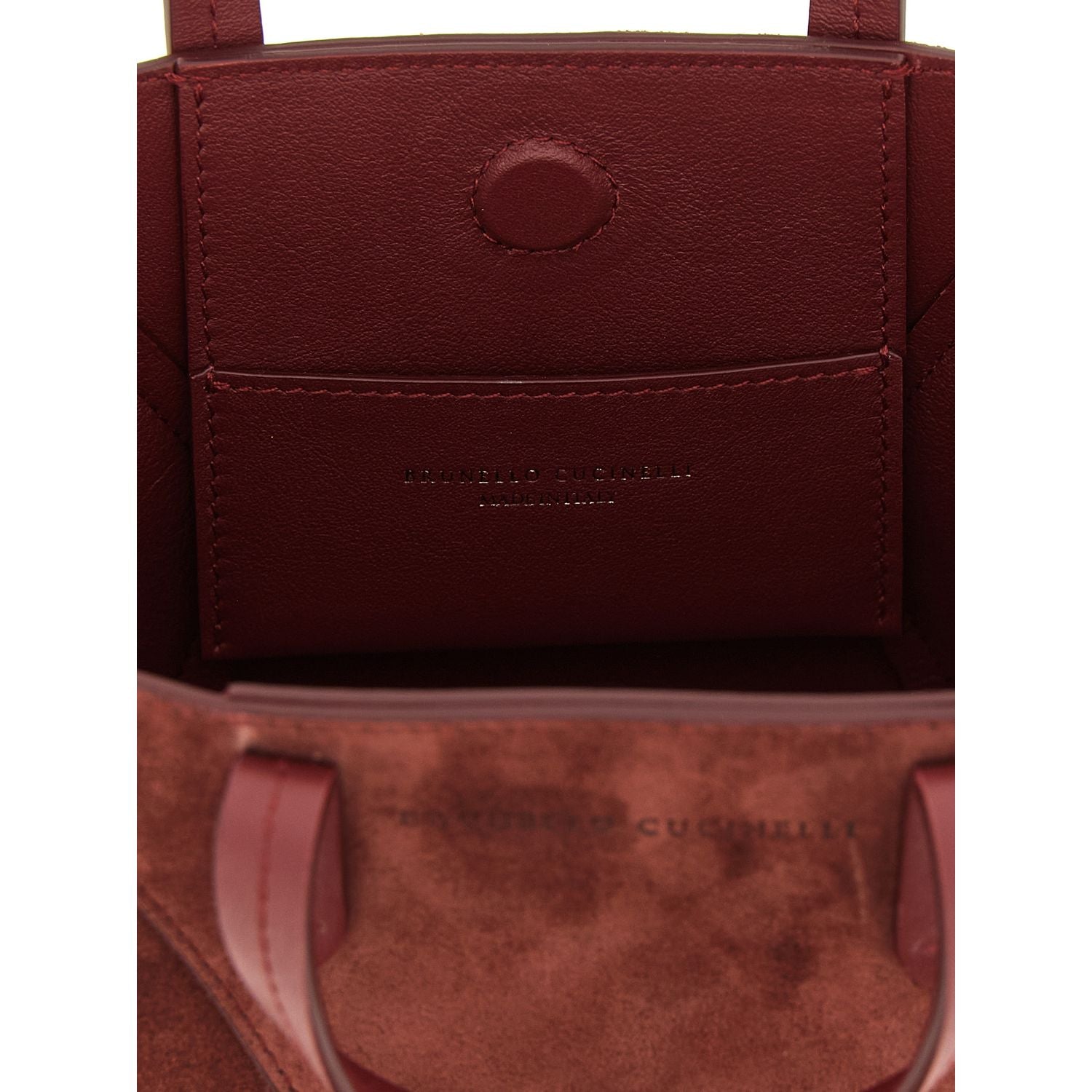 Brunello Cucinelli Bordeaux Calfskin Handbag