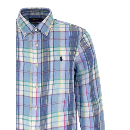 Polo Ralph Lauren Blue Linen Blouse