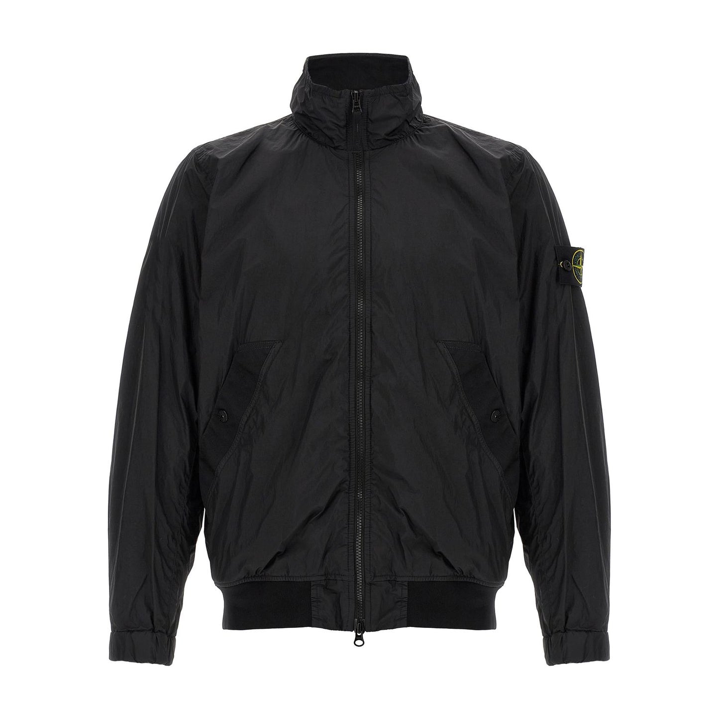 Stone Island Black Polyamide Full-Length Jacket