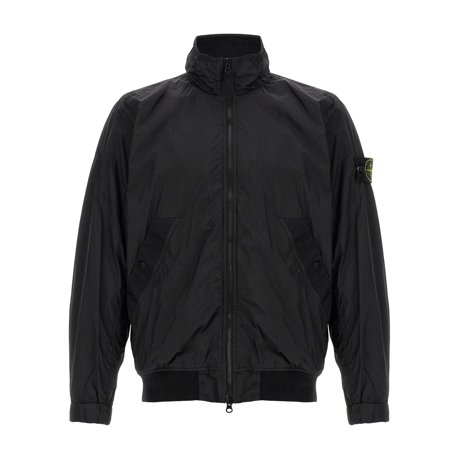 Stone Island Black Polyamide Full-Length Jacket