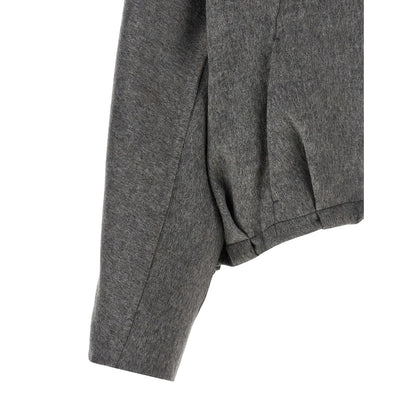Brunello Cucinelli Gray Virgin Wool Full-Length Jacket