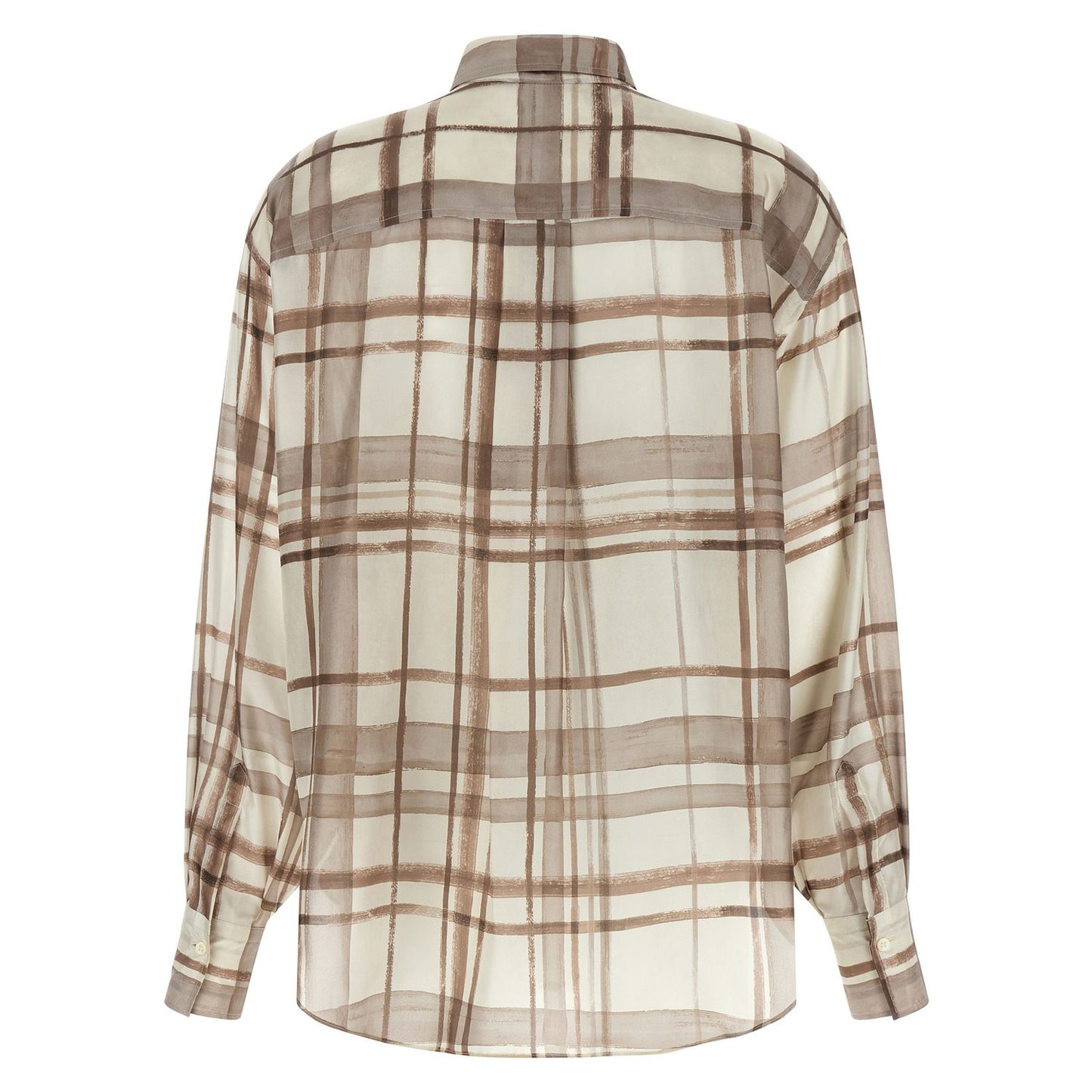 Brunello Cucinelli Beige Silk Blouse
