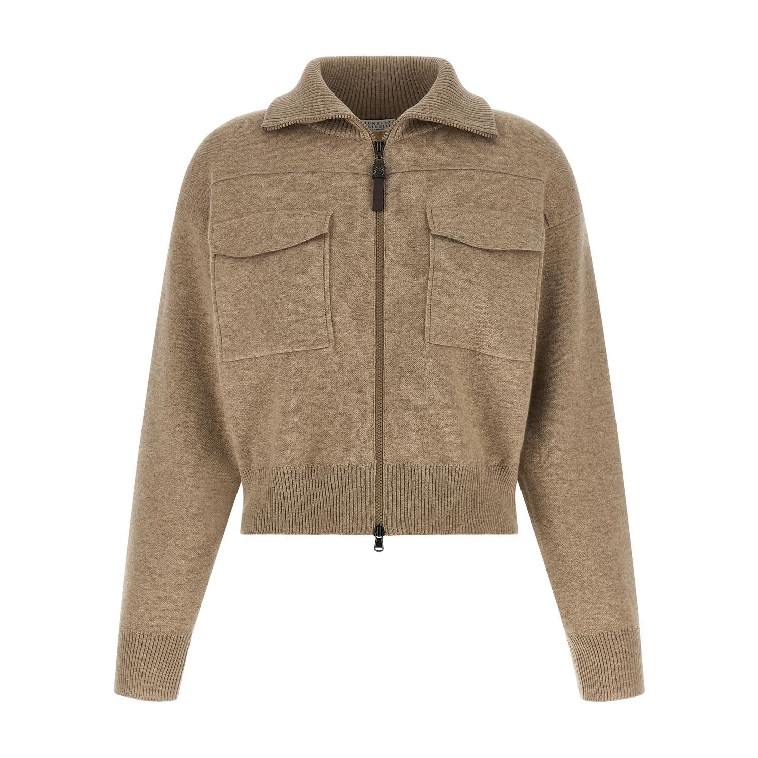 Brunello Cucinelli Beige Cashmere Cardigan