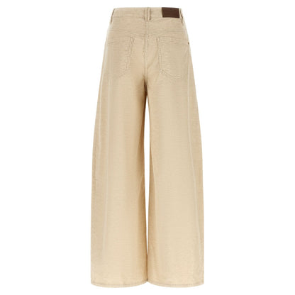 Brunello Cucinelli Beige Cotton Casual Pants