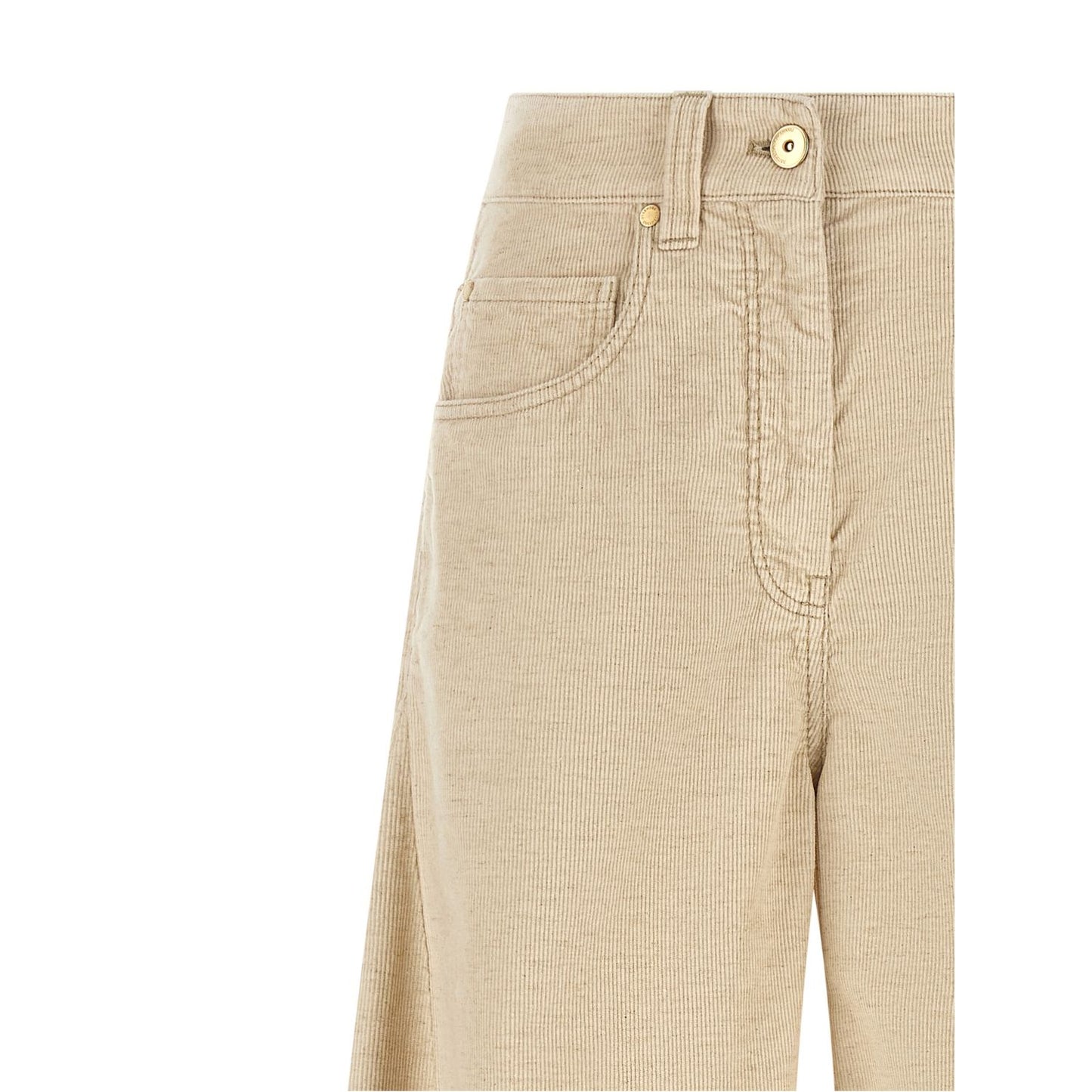 Brunello Cucinelli Beige Cotton Casual Pants