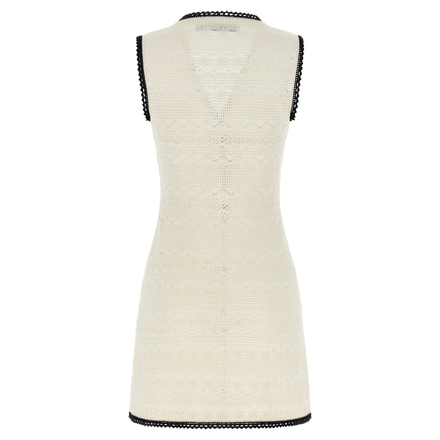 Self-Portrait Bicolor Cotton Short Dress