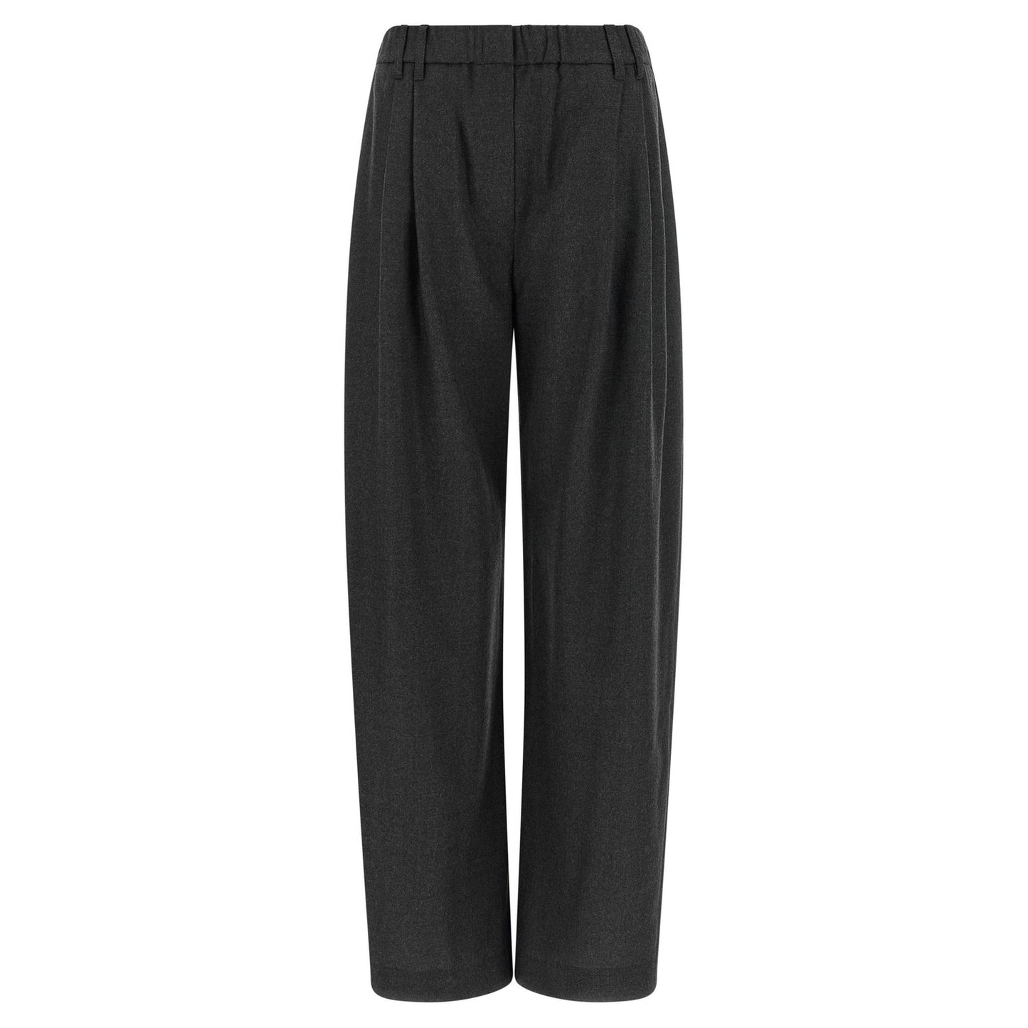 Brunello Cucinelli Gray Virgin Wool Casual Pants