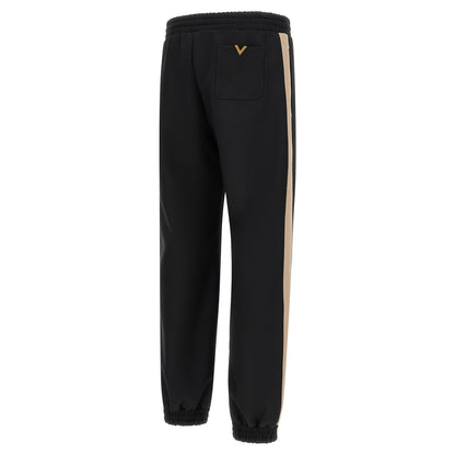 Valentino Garavani Black Polyester Athletic Pants
