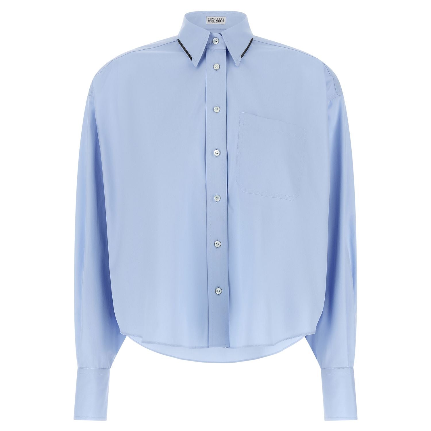 Brunello Cucinelli Blue Cotton Blouse