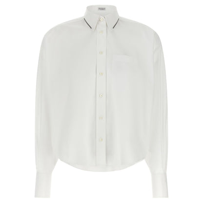 Brunello Cucinelli White Cotton Blouse