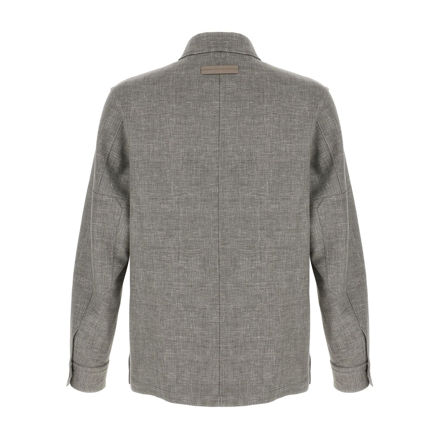 ZEGNA Beige Linen Blouse