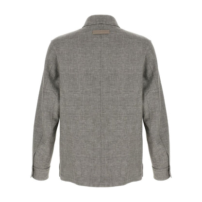 ZEGNA Beige Linen Blouse