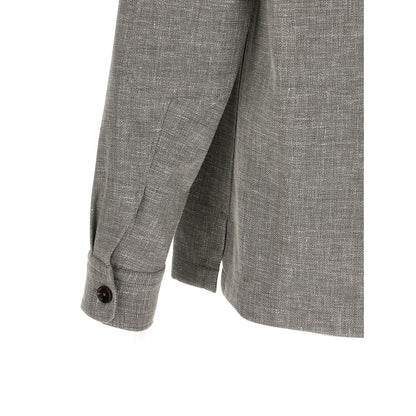 ZEGNA Beige Linen Blouse
