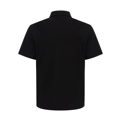 Versace Black Cotton Polo Shirt