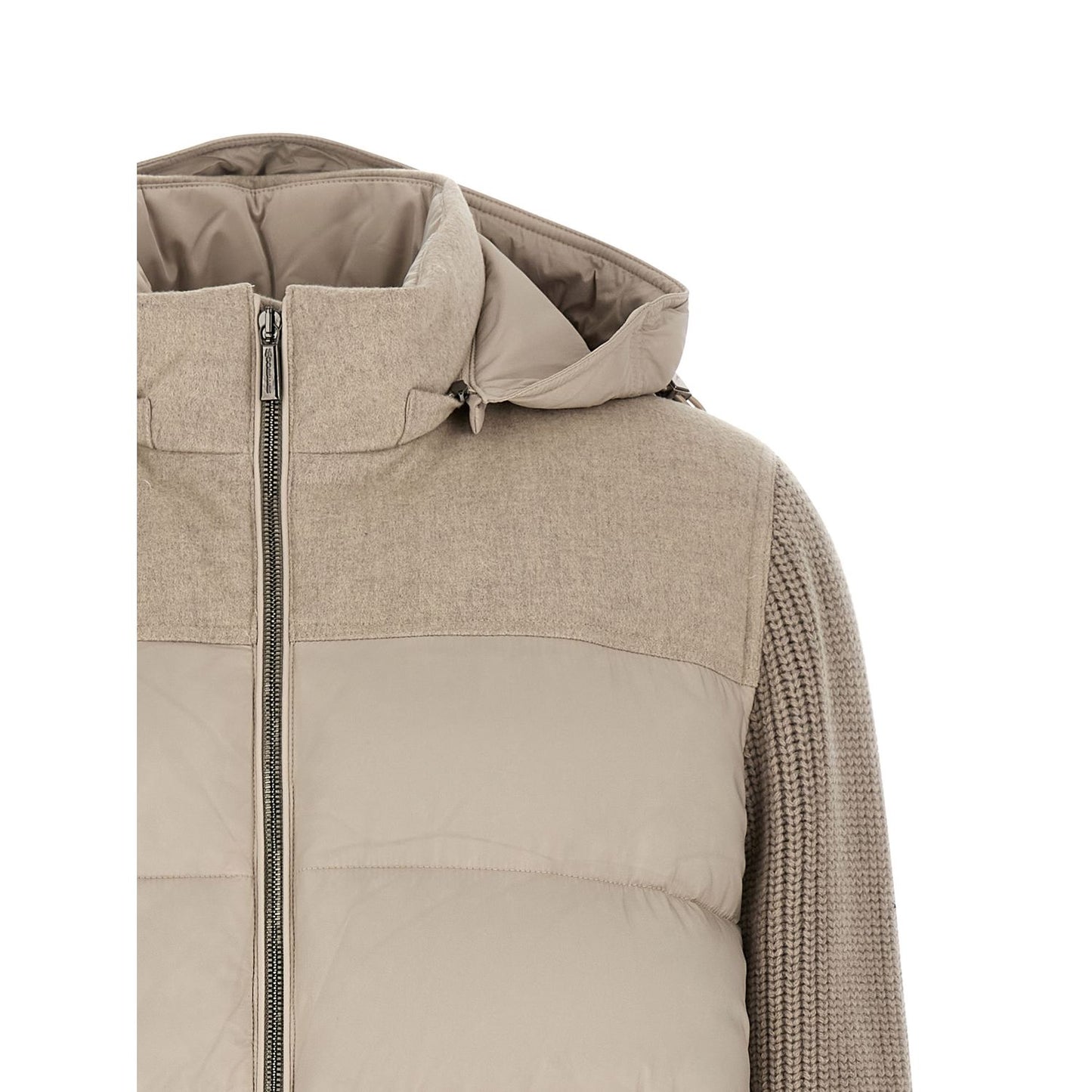 MooRER Beige Wool Full-Length Jacket