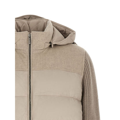 MooRER Beige Wool Full-Length Jacket