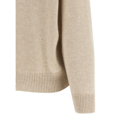 Brunello Cucinelli Beige Cashmere Cardigan