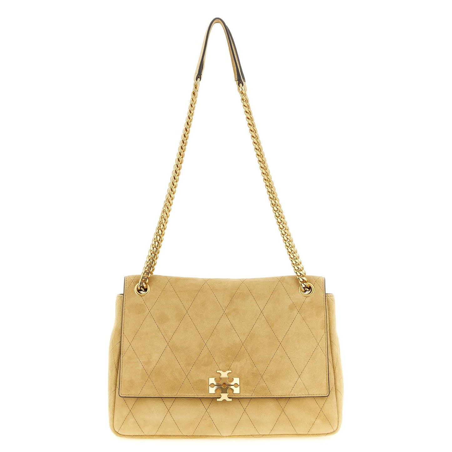 Tory Burch Beige Calfskin Shoulder Bag