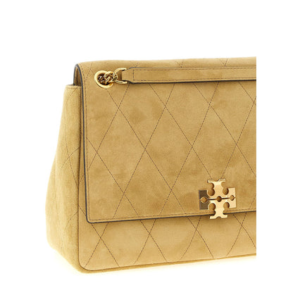 Tory Burch Beige Calfskin Shoulder Bag