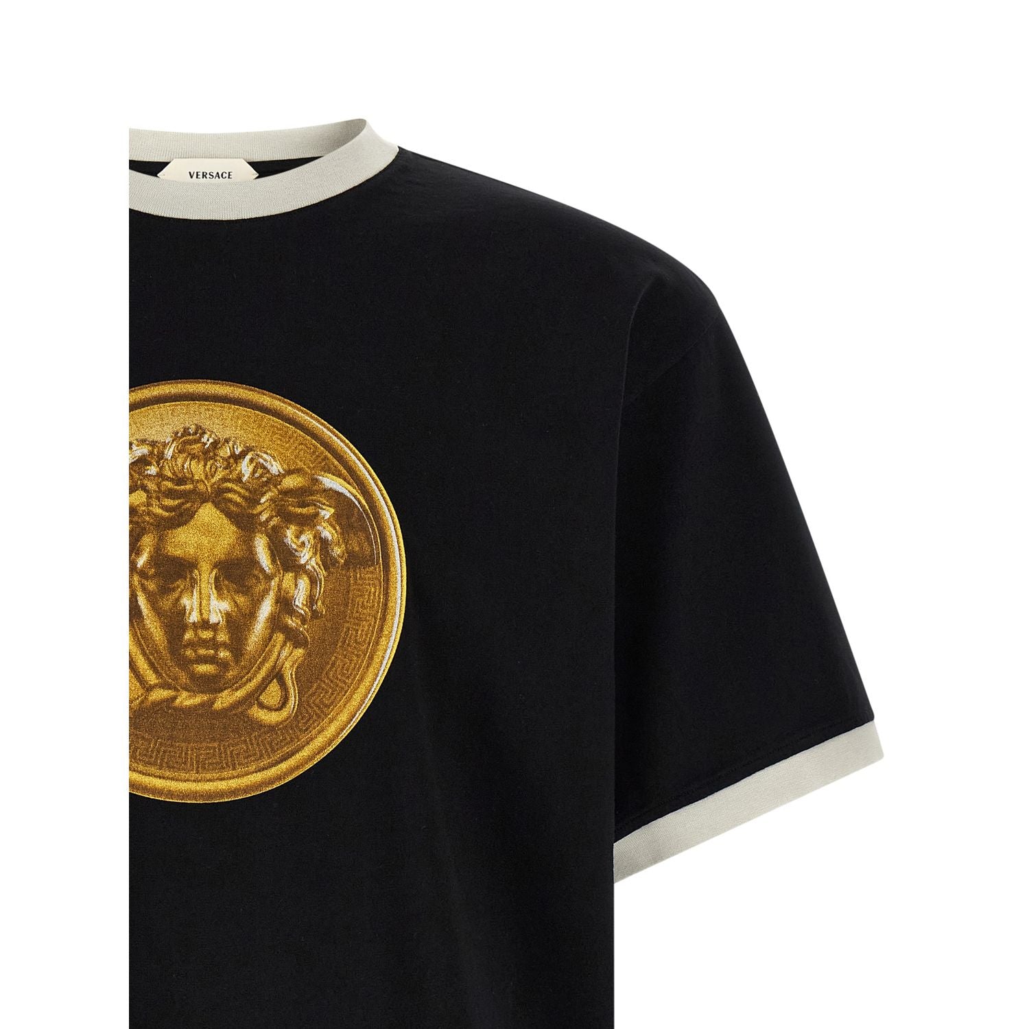 Versace Black Cotton T-Shirt