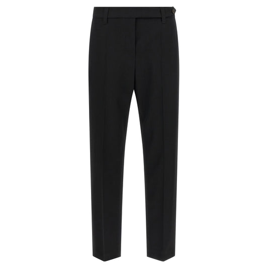 Brunello Cucinelli Black Virgin Wool Dress Pants
