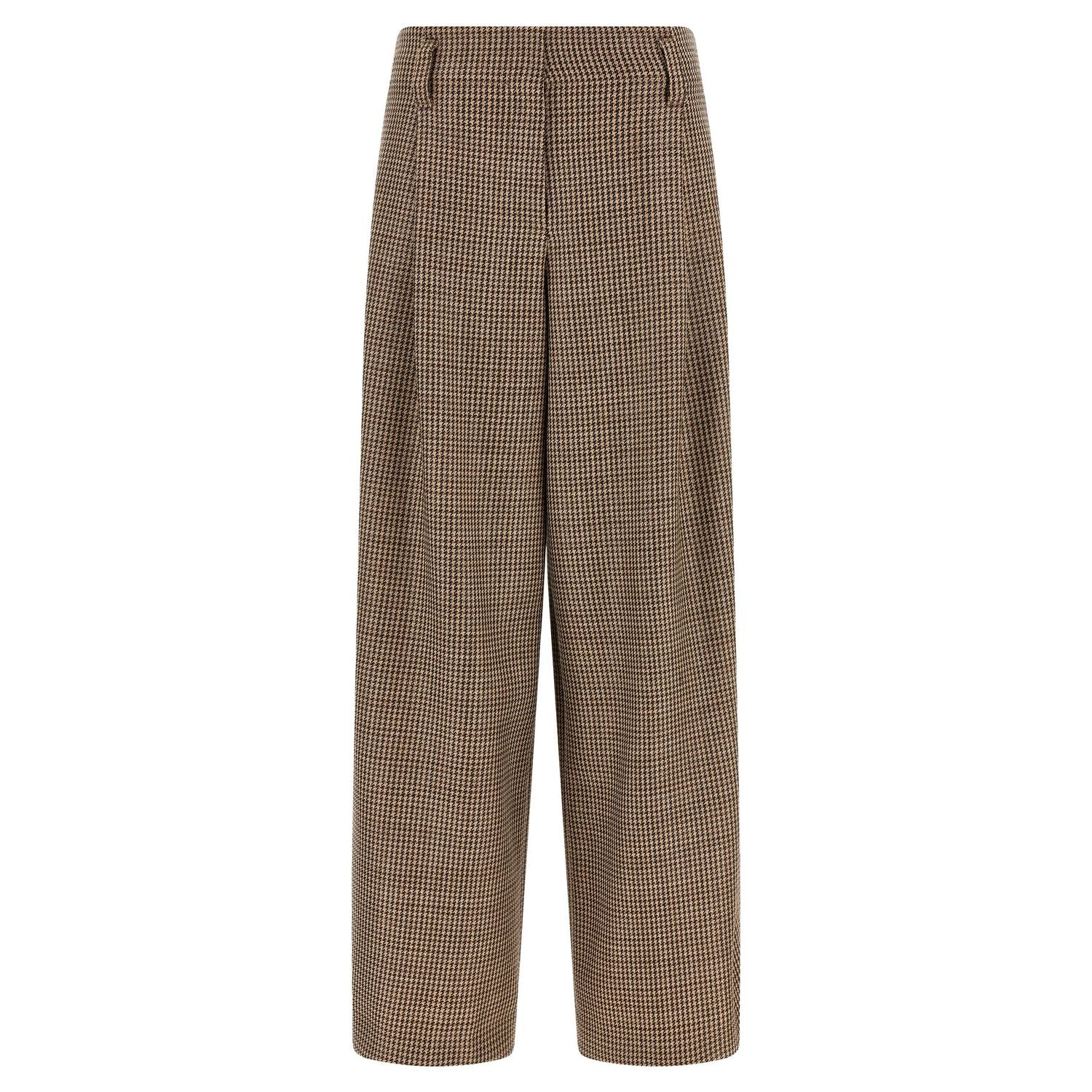 Brunello Cucinelli Brown Virgin Wool Flared Pants
