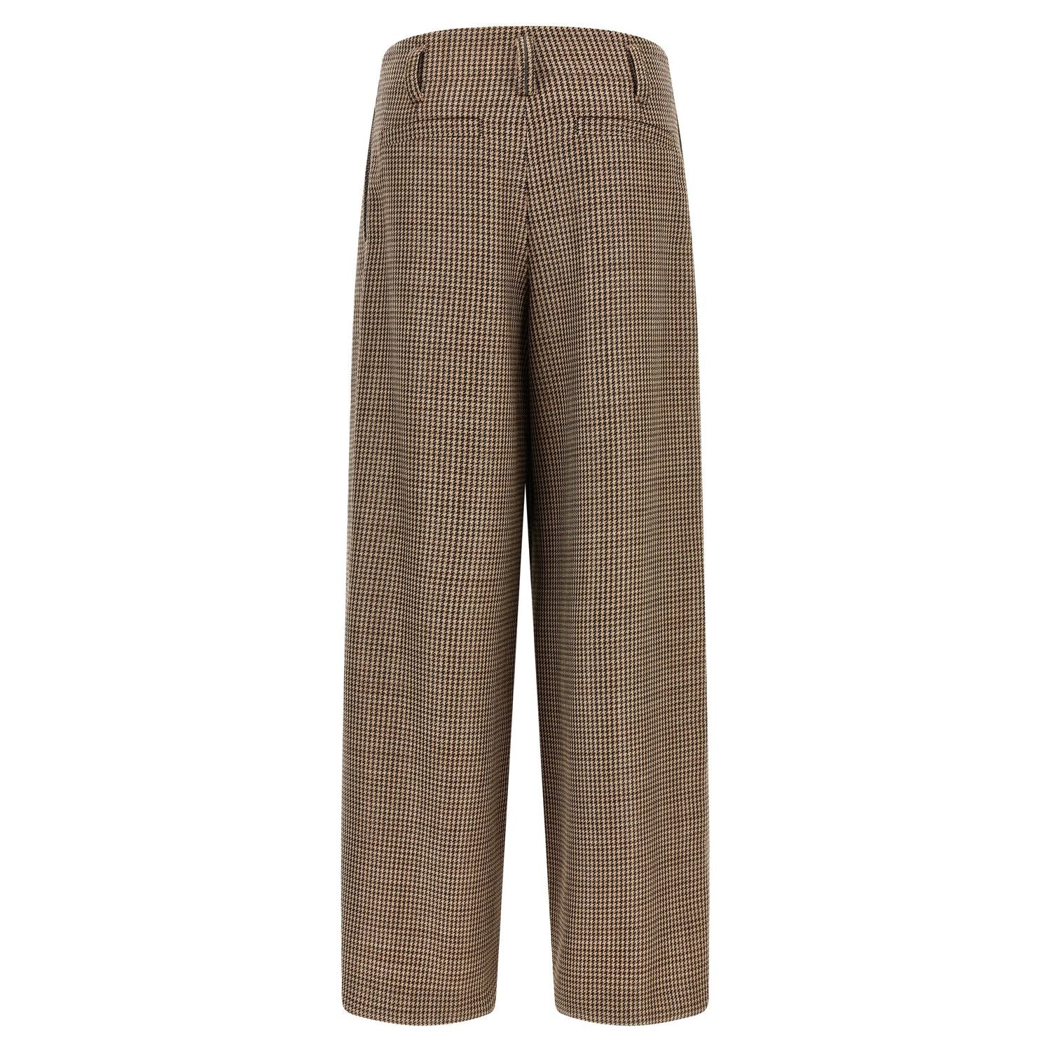 Brunello Cucinelli Brown Virgin Wool Flared Pants