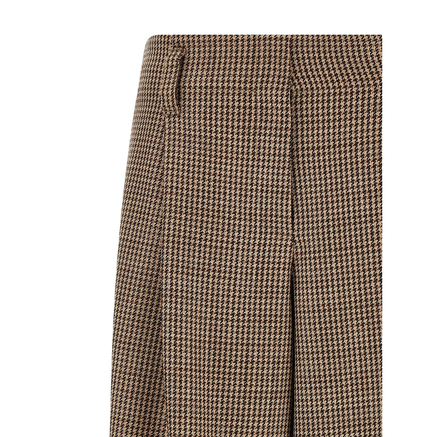 Brunello Cucinelli Brown Virgin Wool Flared Pants