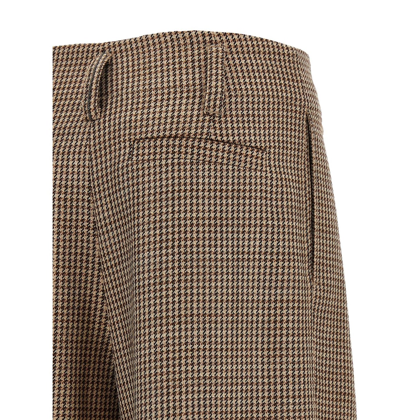 Brunello Cucinelli Brown Virgin Wool Flared Pants