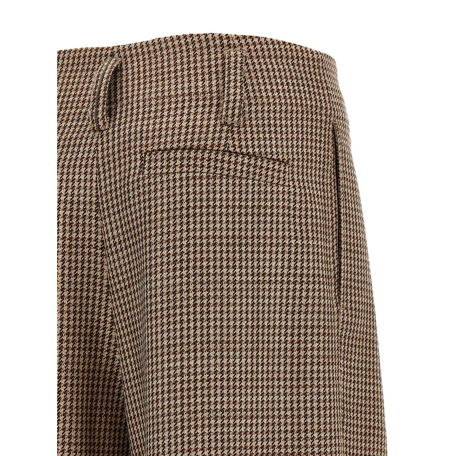Brunello Cucinelli Brown Virgin Wool Flared Pants