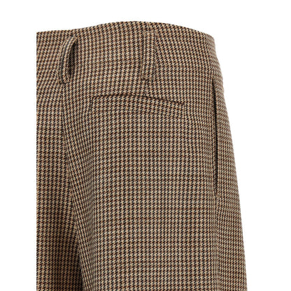 Brunello Cucinelli Brown Virgin Wool Flared Pants