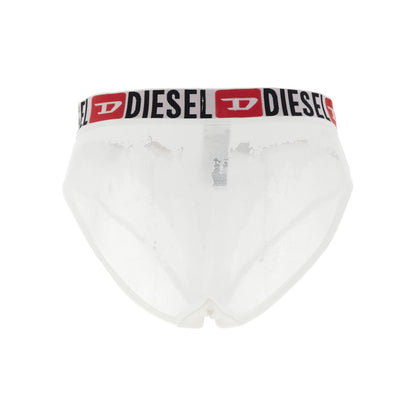 Diesel White Cotton Briefs