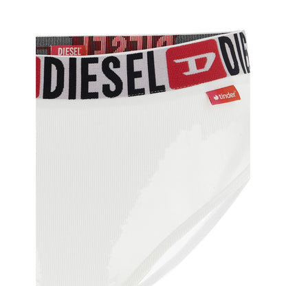 Diesel White Cotton Briefs