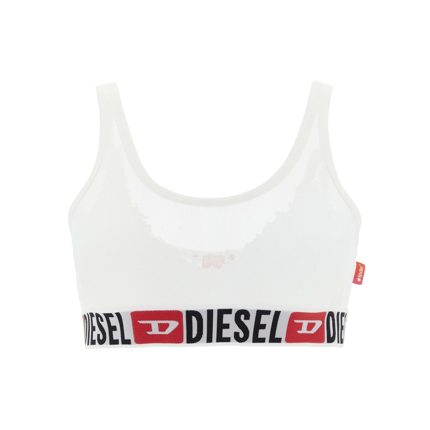 Diesel White Cotton Bra