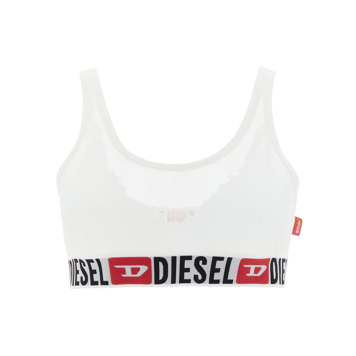 Diesel White Cotton Bra