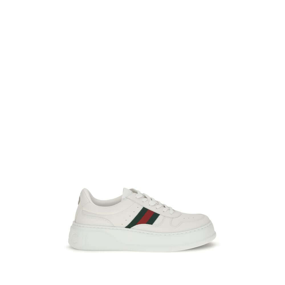 Gucci White Calf Leather Bos Taurus Chunky Sneakers