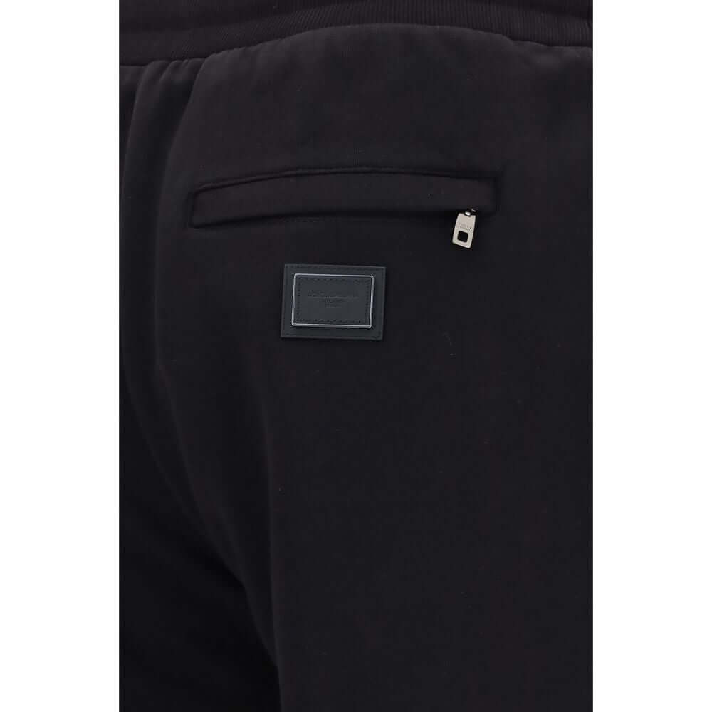 Dolce & Gabbana Black Cotton Joggers (Workout Pants)