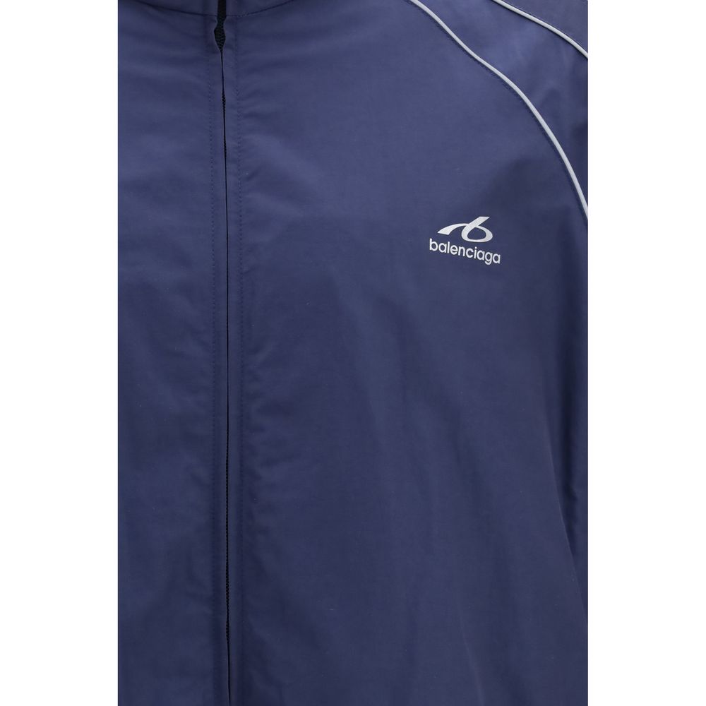 Balenciaga Blue Cotton Shell Jacket