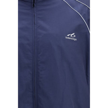 Balenciaga Blue Cotton Shell Jacket