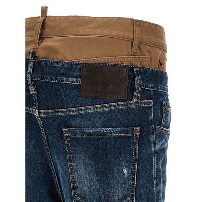 Dsquared² Blue Cotton Skinny Jeans